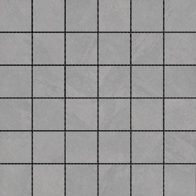 Emser Brook II 12" X 12" Mosaic 2" X 2" Silver