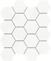 Emser Catch 10" X 12" Hexagon Mosaic 3" Glossy Ice